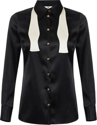 Elisabetta Franchi Camicia con fiocco - Nero