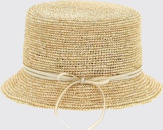 Maison Michel Cappello Lila Maison Michel in rafia