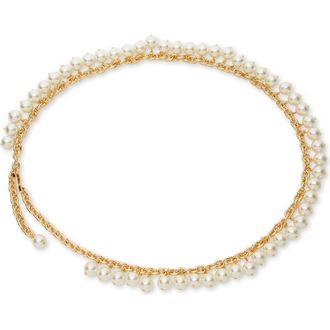Lele Sadoughi Bauble Belt in Pearl 100 at Nordstrom