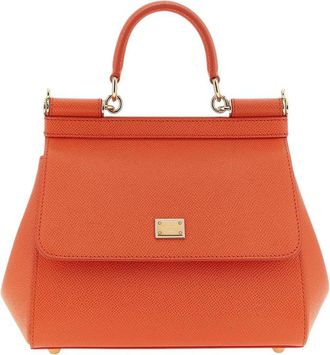 Dolce & Gabbana Orange Sicily Medium Satchel