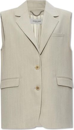 Golden Goose Wollen Gilet - Dames - Gillet - Grijs - S - Wol - Kostuums