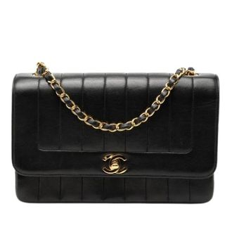Chanel Pre-owned Classic Flap Crossbody Tas - Dames - Pre-owned - Zwart - Maat: ONE Size Leer