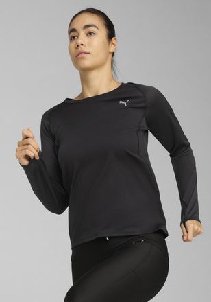 Puma Laufshirt PUMA W RUN VELOCITY LONG SLEEVE (POLY), Damen, Gr. XS, schwarz (puma schwarz), Web, Obermaterial: 100% Polyester, unifarben, slim fit normal