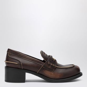 Miu Miu Mocassini in vitello ebano