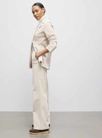 Marc O'Polo Womens Sandy beige corduroy pant Fit: Wide leg, super high rise