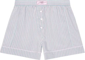 Ganni Shorts a righe - Bianco