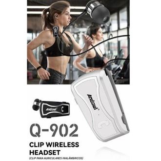 Trade Shop Trade Shop - Auricolare Bluetooth 4.0 Vivavoce Cuffie Design Ergonomico Con Clip Gancio Q-902