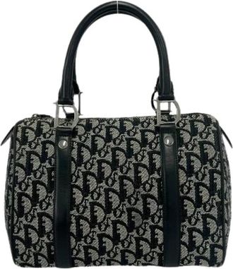 Dior Pre-owned Trotter Canvas Leren Handtas - Dames - Vintage Handtas - Blauw - ONE Size - Leer - Vintage