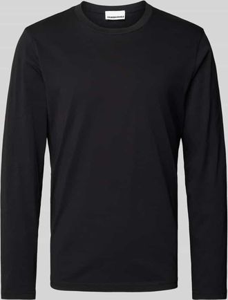 Armedangels Armedangels Longsleeve mit geripptem Rundhalsausschnitt Modell JAANONO in Black, Größe XXL