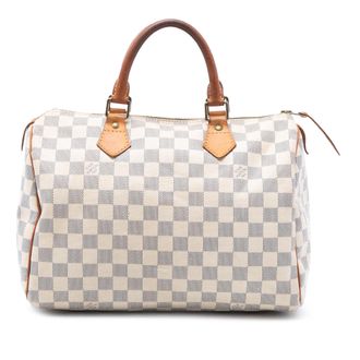 Louis Vuitton Pre-owned Womens Damier Azur Speedy 30 - Light Grey Textile - One Size