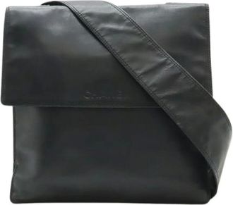 Chanel Pre-owned Cross Body Bags, female, Black, Size: ONE SIZE Pre-owned Leather Cross Body Bag