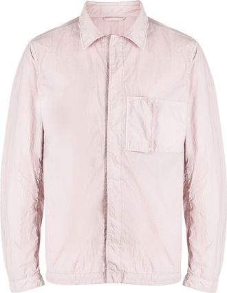 Ten c chest-pocket zip-up jacket - men - Rayon - 50 - Pink