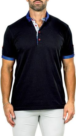 Maceoo Newton Marthyr0023 Black Button-Down Piqu&eacute; Polo at Nordstrom, Size 7