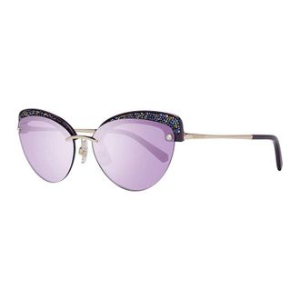 Swarovski SK0257 28G Rose Gold/Dark Violet with Multicolor Stones/Purple Mirror