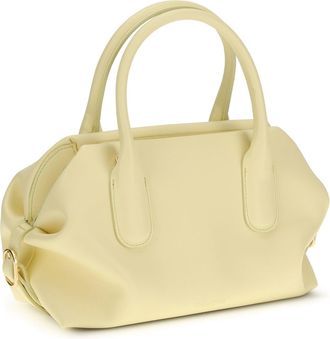 Themoir&egrave; Womens Tallia Trunk Small Handbag Pastel Yellow Others Materials Handbags Hand Bags