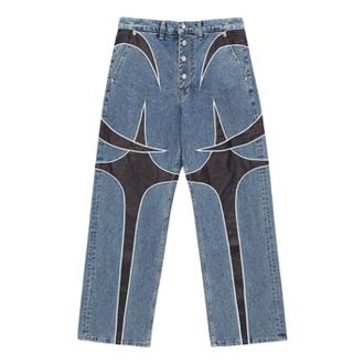 Thug Club TC Leather Denim Pants Blue TC23PT0902BLB
