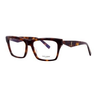 Saint Laurent Havana Tortoiseshell Full-Rim Eyeglasses - Brown