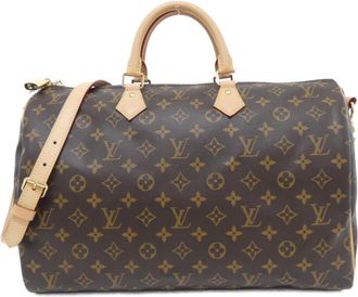 Louis Vuitton Brown Coated Canvas Boston Bag (Pre-Owned)