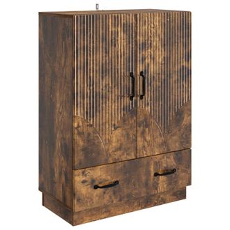 vidaXL Aparador Roble Ahumado 66 X 34,5 X 92 Cm Madera De Ingenier&iacute;a Vidaxl