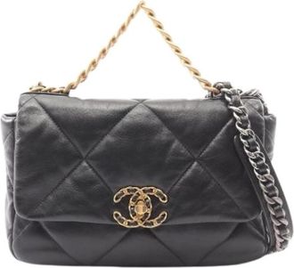 Chanel Pre-owned Vintage Schoudertas - Dames - Vintage Schoudertas - Zwart - ONE Size - Leer - Vintage