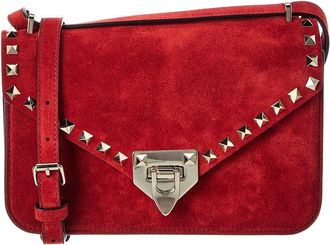 Valentino Rockstud Small Suede Shoulder Bag