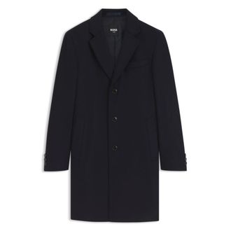 BOSS Slim-fit formal wool coat with cashmere