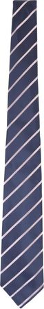 Kiton Diagonale Streep Zijden Stropdas - Heren - Stropdassen - Blauw - ONE Size - Accessoires