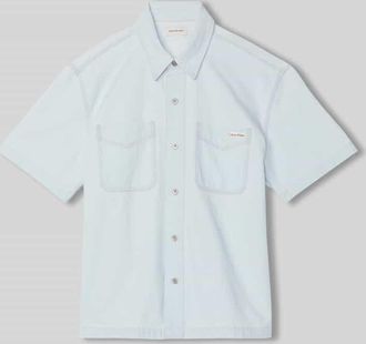 Calvin Klein Jeans Jeanshemd mit aufgesetzten Brusttaschen in Hellblau, Gr&ouml;&szlig;e XXL