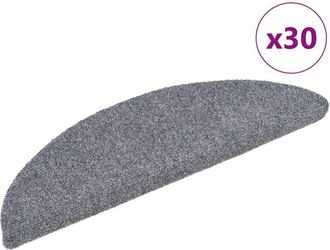 vidaXL Vidaxl - Tappetini Autoadesivi per Scale 30 pz Grigio Chiaro 56x17x3 cm