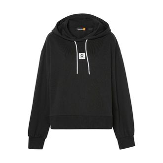 Timberland Dames/Dames Stacked Logo Loop Back Hoodie (Zwart)