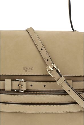 Moschino Womens Handbag Tie Me Ecru Calf Leather Handbags Hand Bags