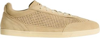 Kiton Opgewerkte su&egrave;de kalfsleren sneakers - Heren - Sneakers - Beige - 41 EU - Su&egrave;de - Schoenen