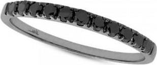 Allurez 0.27ct 14k Black Rhodium Gold Black Diamond Ladys Band