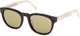 Timberland Ronde Gepolariseerde Zonnebril - Heren - Zonnebrillen - Bruin - 53 MM - Accessoires