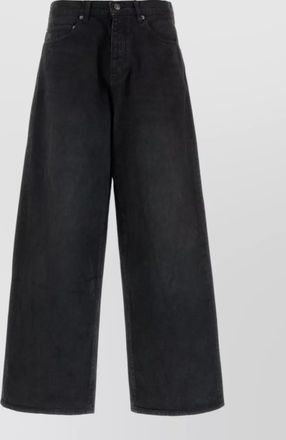 Balenciaga denim wide leg jeans belt loops