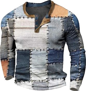 Generic Mens T Shirts Sweatshirts Polo Shirts for Men Adult Long Sleeve Cotton Sports Tshirts Men UK Long Sleeve T Shirt Polo Top for Adult Oversized Top T-Sh