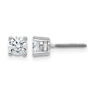 Diamond2Deal 14k Yellow Gold 3/4 ct Round Lab Grown Diamond Stud Earrings Screw Back VS Clarity, G-H Color