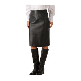 Copenhagen Muse Dames, Rokken, Zwart, Maat: XS Leer