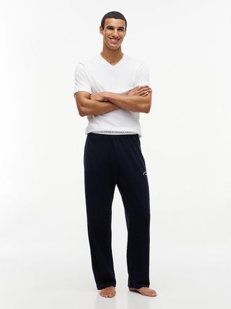 Tommy Hilfiger Mens Hilfiger Logo Pique Sleep Pant - Navy - XL