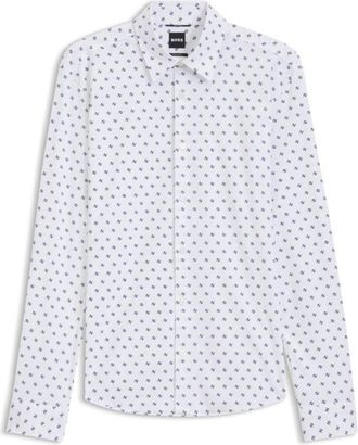 BOSS Printed regular-fit shirt in performance-stretch jersey
