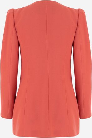 Valentino Womens Dress Virgin-Wool Pink Virgin Wool