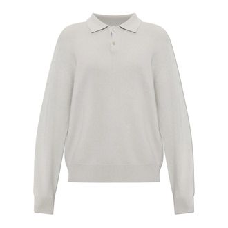 Lisa Yang Cashmere Polo Rufus - Heren - Truien - Grijs - Maat: XL Kasjmier