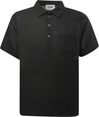 Alpha Studio Linnen Poloshirt - Heren - Polos - Zwart - L - Linnen - Tops