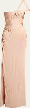 Tom Ford One-Shoulder Ruched Gown