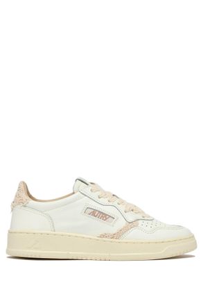 Autry White Medalist Macrame Leather Sneakers