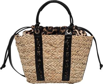 Lola Casademunt Grote strandtas - Dames - Handtassen - Beige - ONE Size - Leer - Tassen