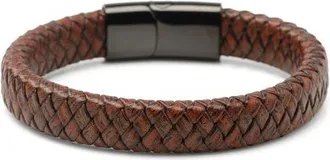 Cufflinks Inc. Braided Leather Bracelet in Red at Nordstrom
