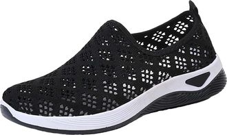 Generic Trainers for Women, Womens Sport and Outdoor Shoes, Womens Summer New Breathable Trainers - Trendy Versatile Sports Shoes for Women Black