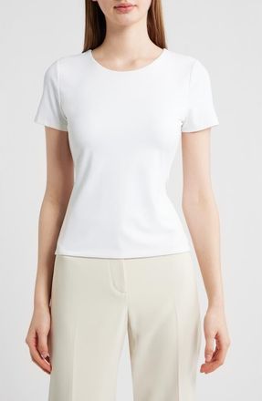 Kobi Halperin Rhianna Stretch Knit T-Shirt in White at Nordstrom, Size Xx-Large