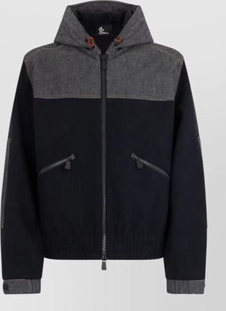 Moncler fleece hooded zip jacket